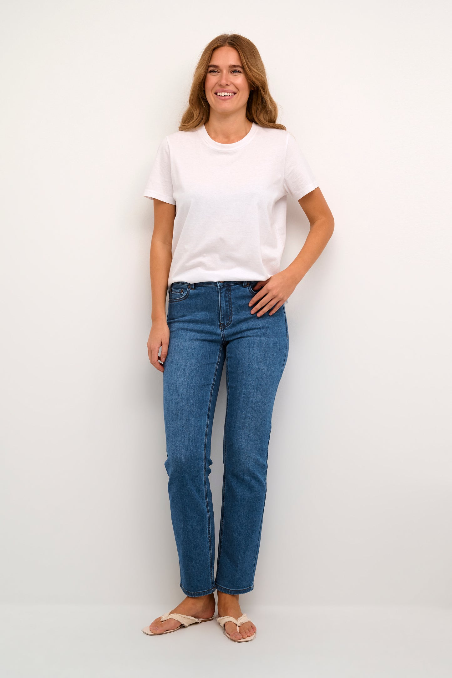 KAsinem Straight Leg Jeans - Blue Denim
