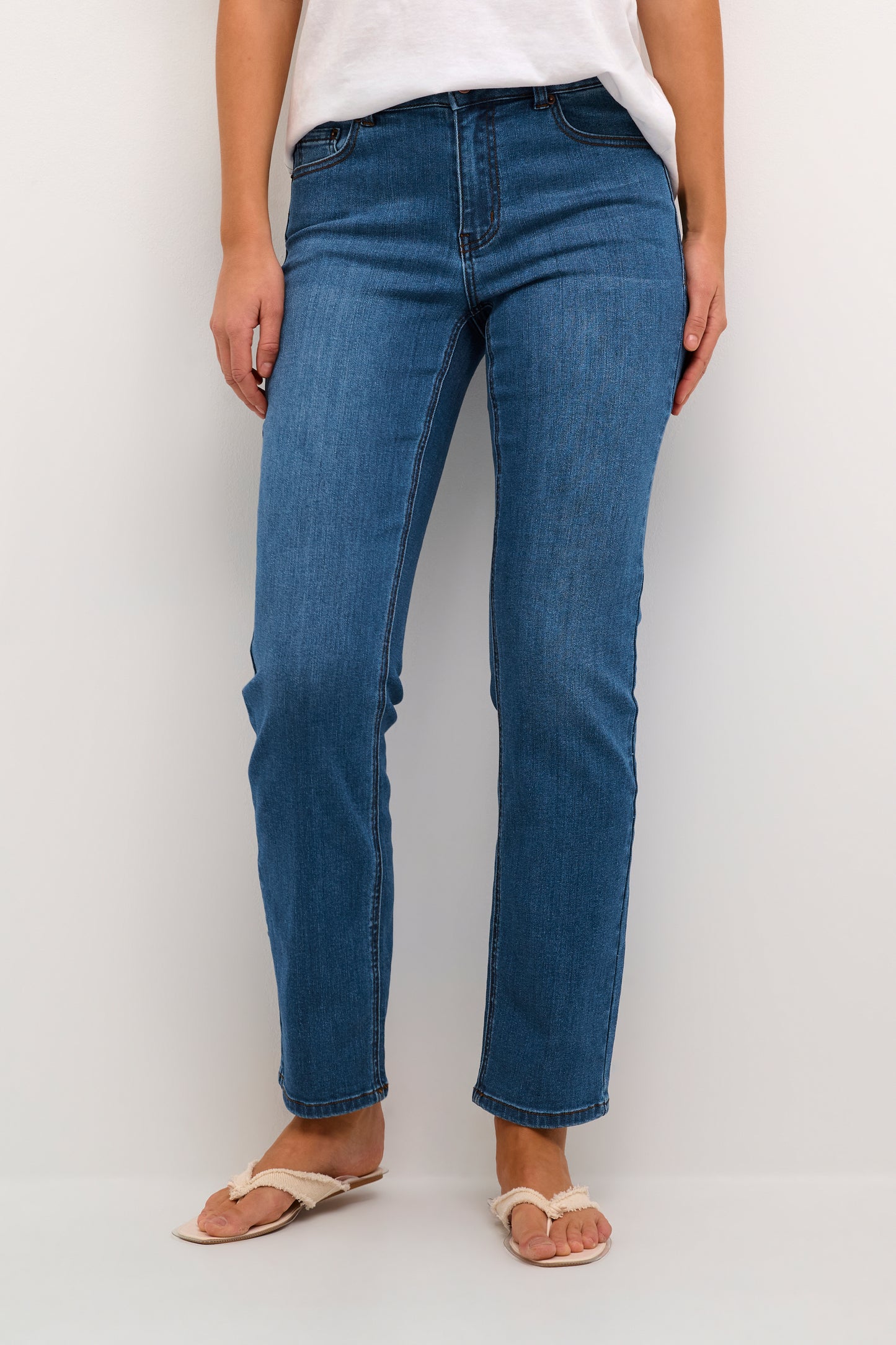 KAsinem Straight Leg Jeans - Blue Denim