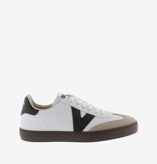 Berlin Split Leather Cyclist Trainer - Blanco
