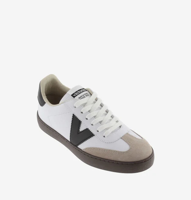 Berlin Split Leather Cyclist Trainer - Blanco