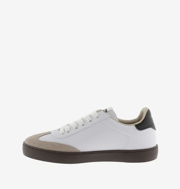 Berlin Split Leather Cyclist Trainer - Blanco