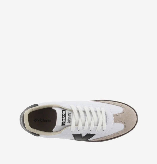 Berlin Split Leather Cyclist Trainer - Blanco