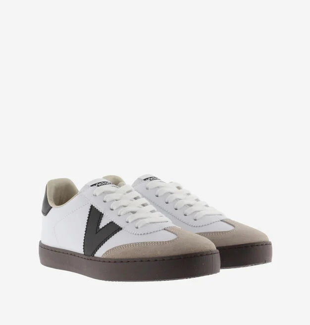 Berlin Split Leather Cyclist Trainer - Blanco