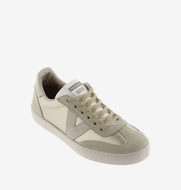 Berlin Split Leather Cyclist Trainer - Platino