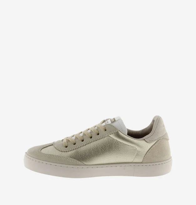 Berlin Split Leather Cyclist Trainer - Platino