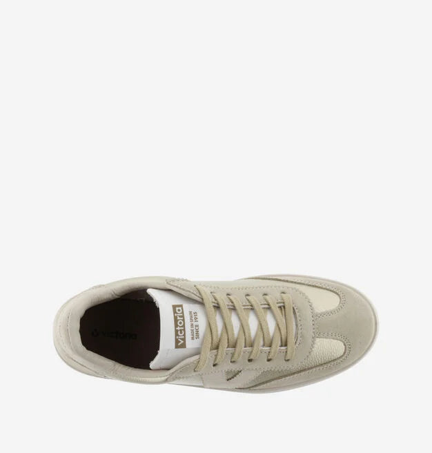 Berlin Split Leather Cyclist Trainer - Platino