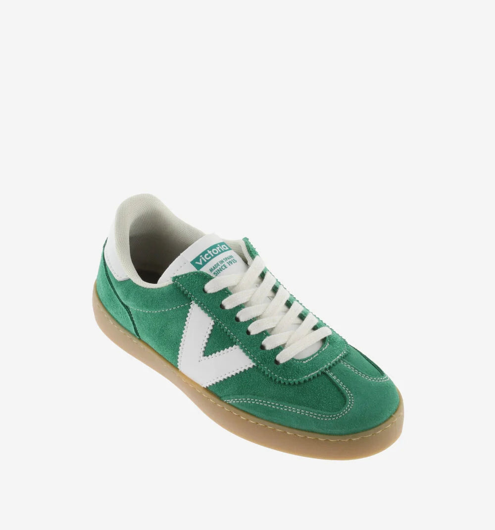 Berlin Split Leather Cyclist Trainers - Green