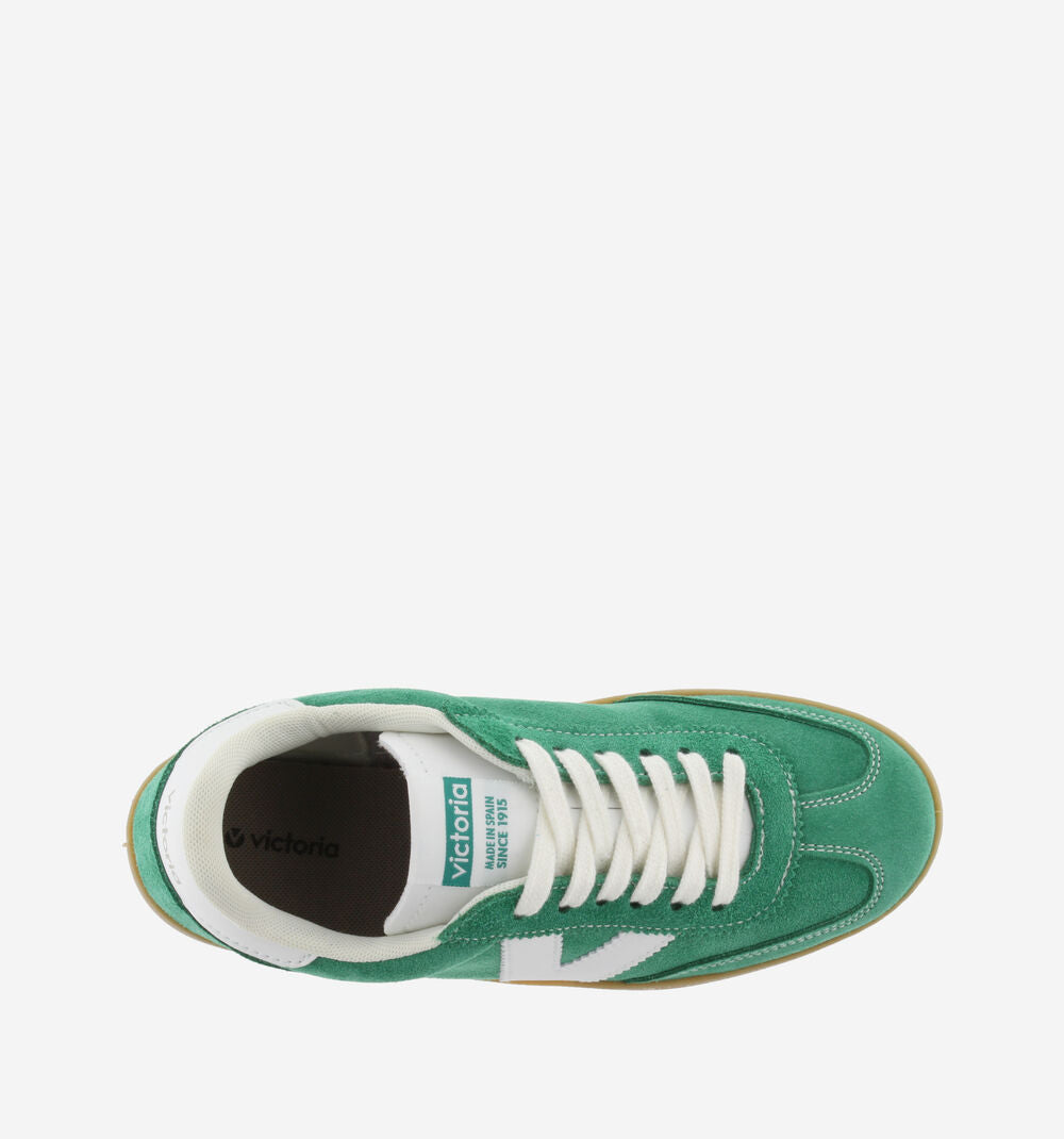 Berlin Split Leather Cyclist Trainers - Green