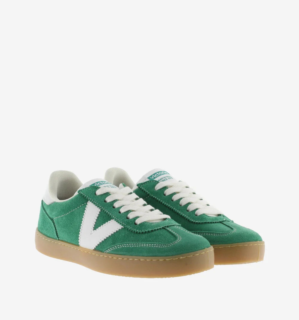 Berlin Split Leather Cyclist Trainers - Green