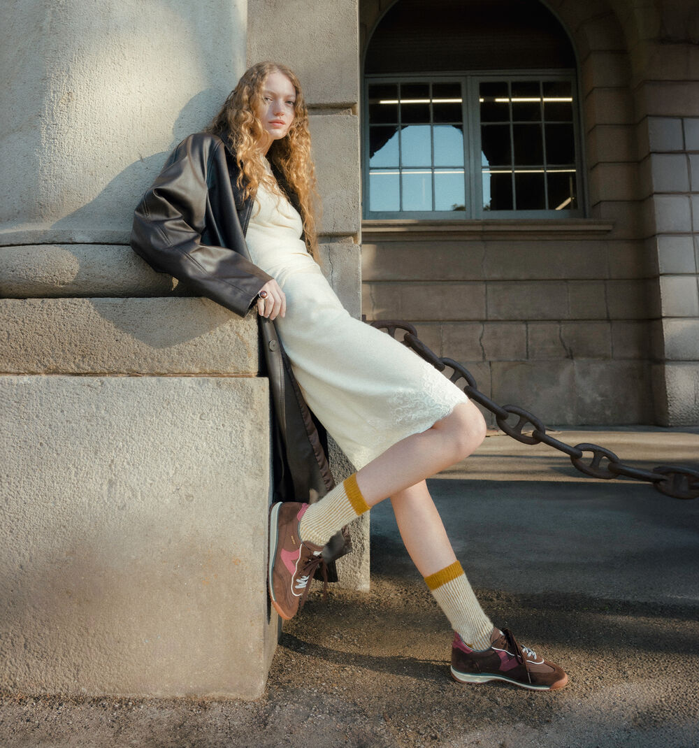 Saturno Nylon & Suede - Marron