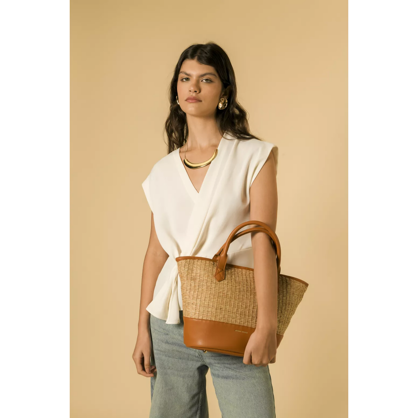 Soleil Rattan Bag - Tan