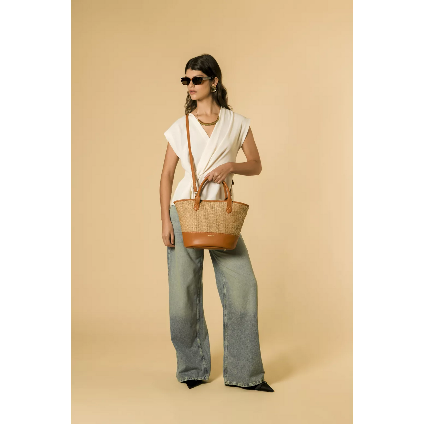 Soleil Rattan Bag - Tan