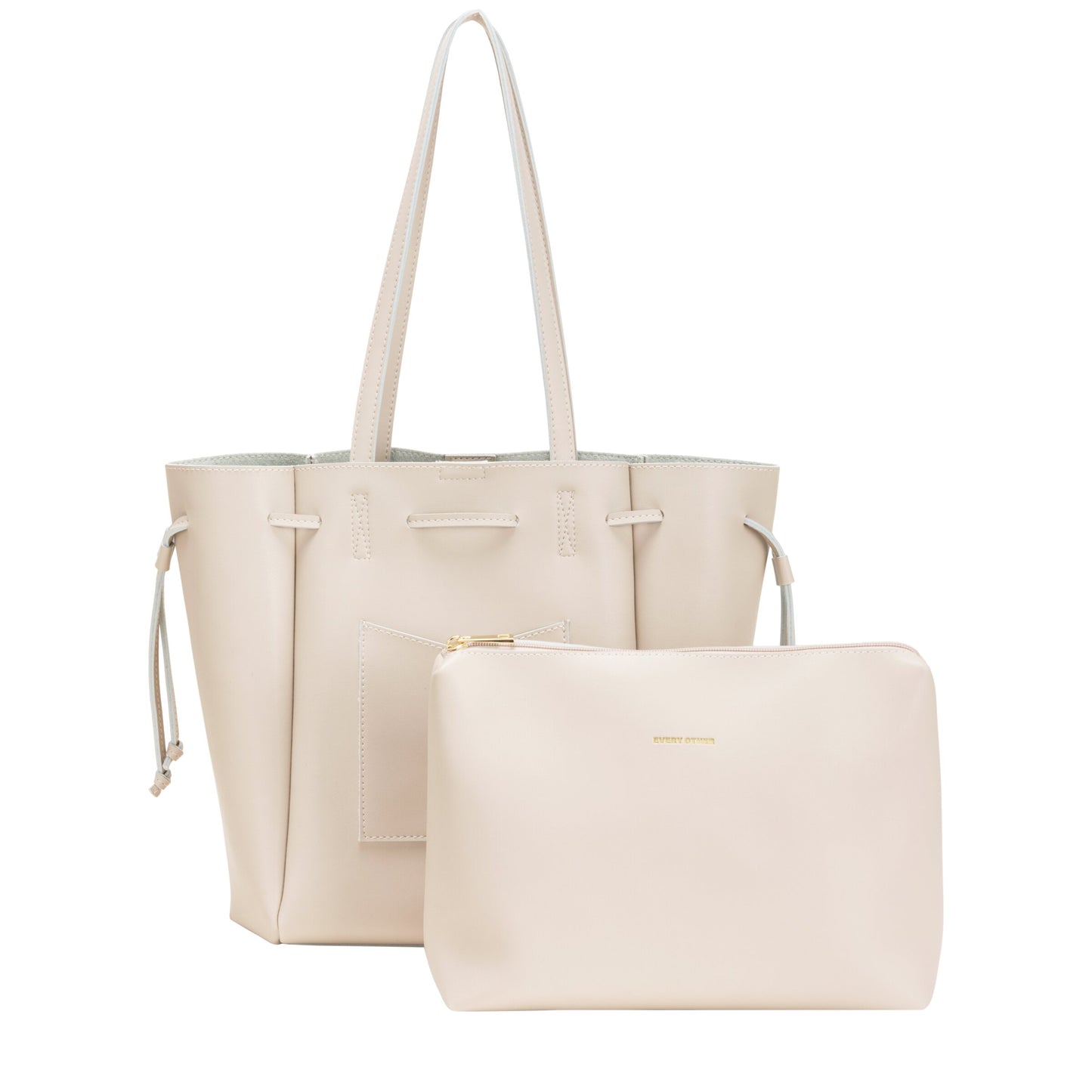 Draw Top Tote Bag - Taupe