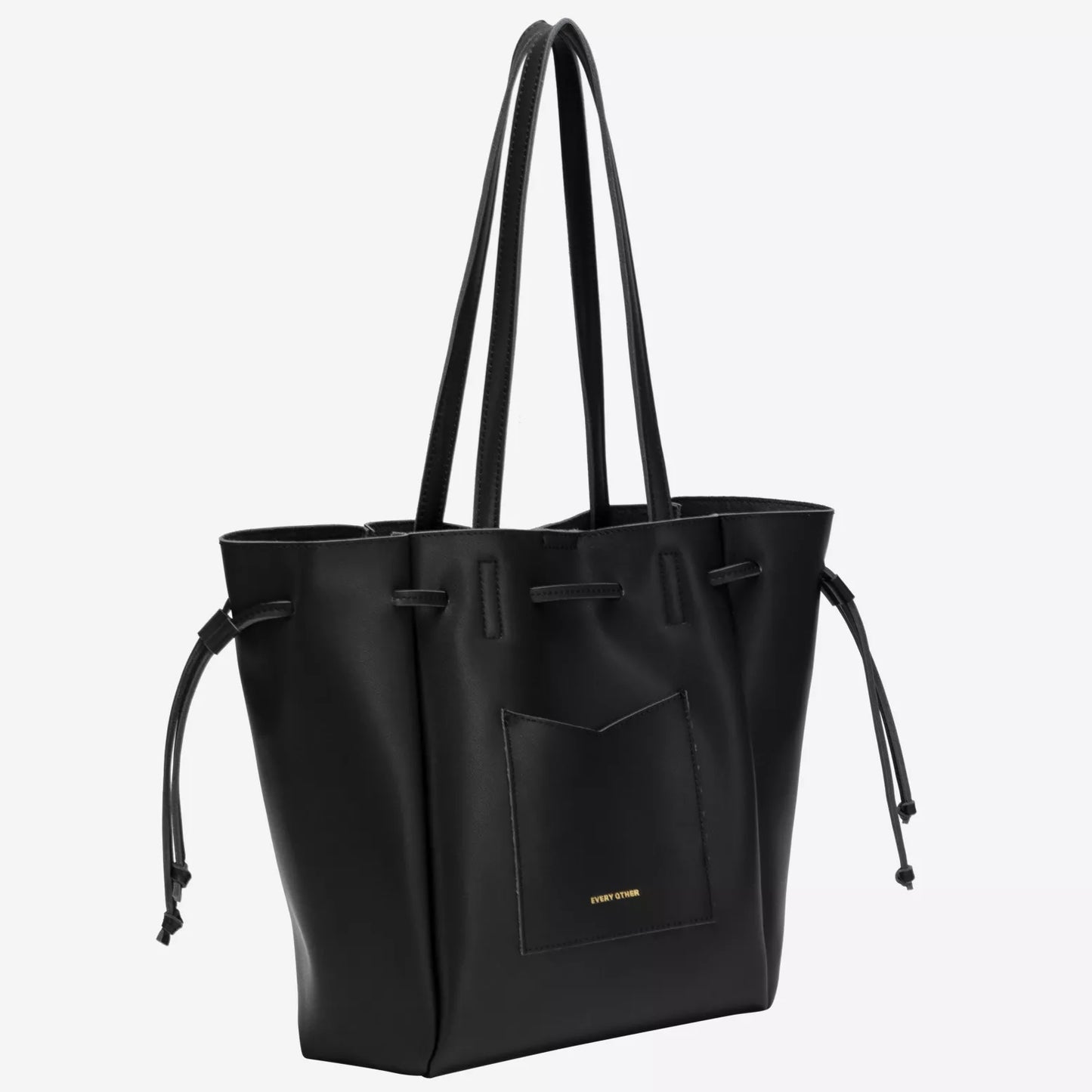 Draw Top Tote Bag - Black