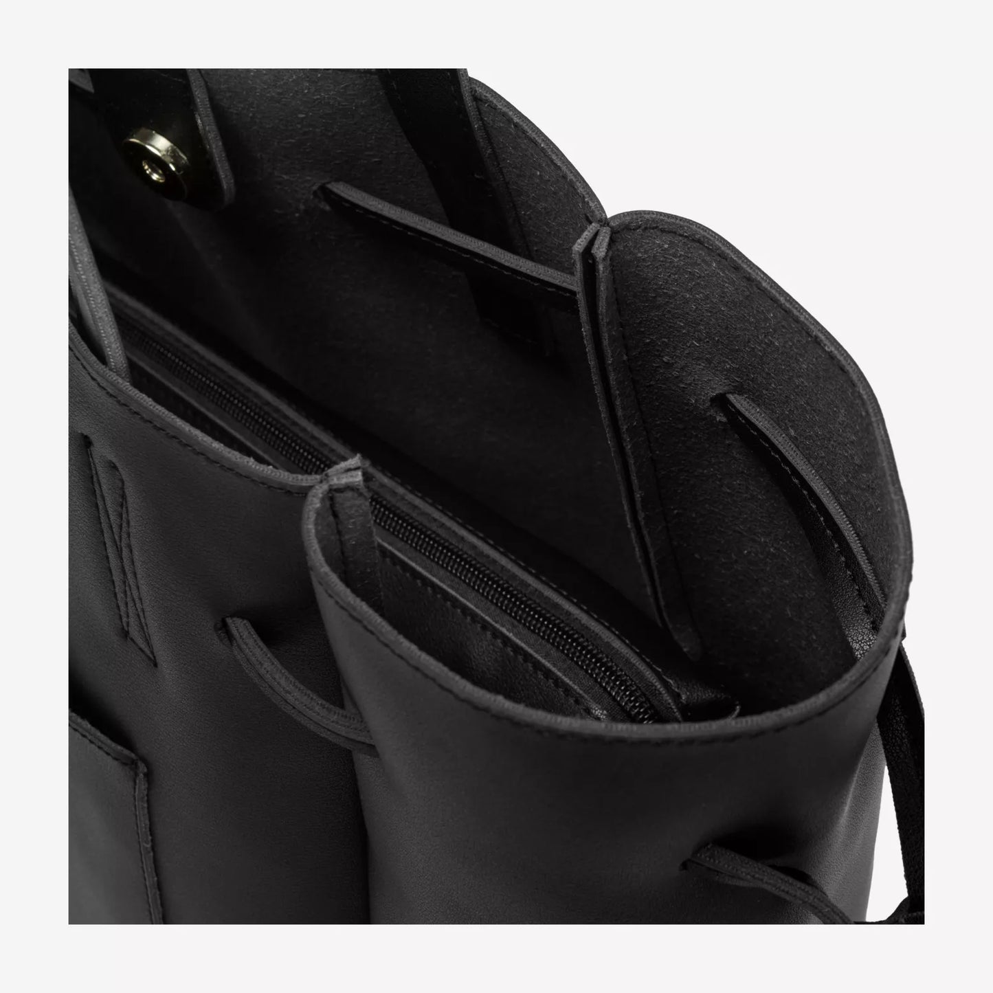 Draw Top Tote Bag - Black