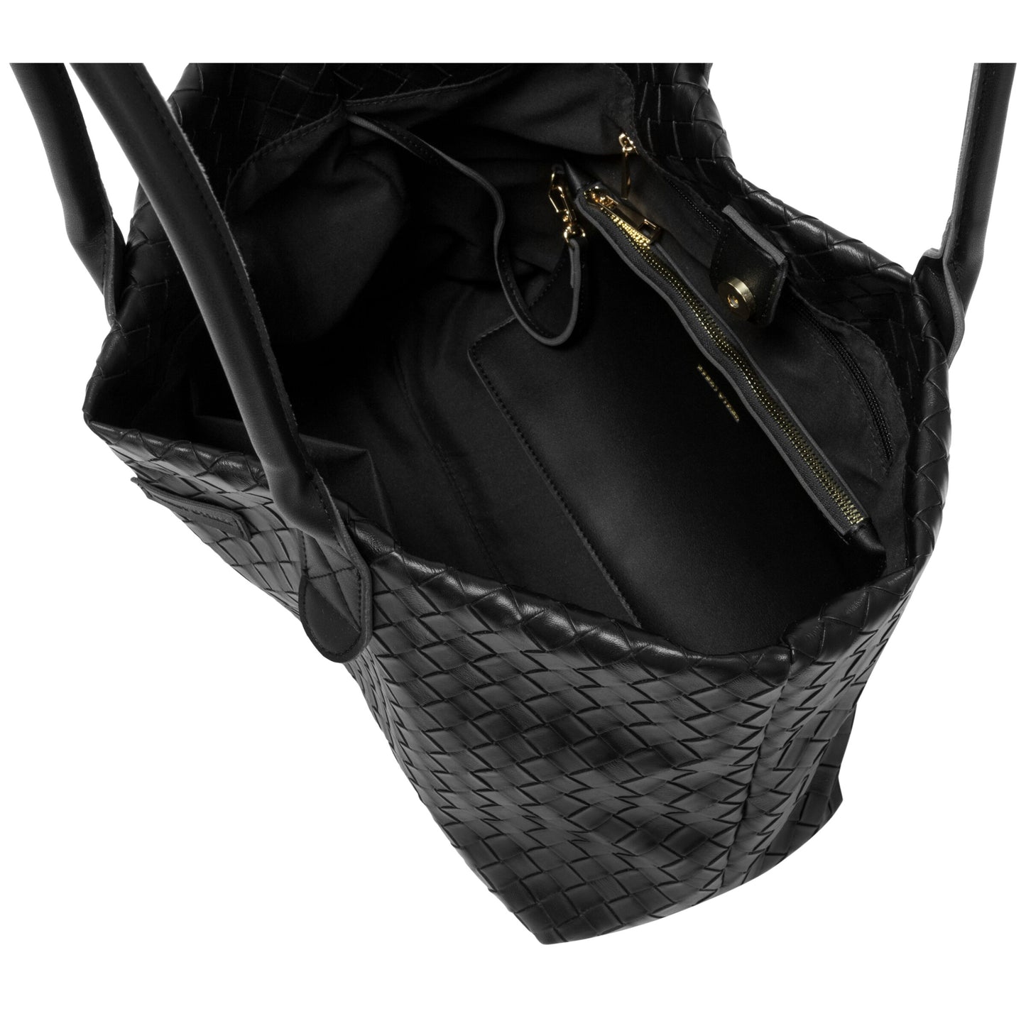 Woven Tote Bag - Black
