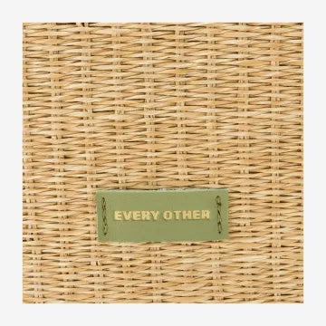 Straw Curve Top Grab Bag - Olive