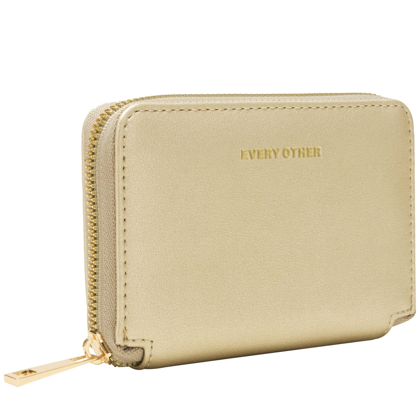 Zip Round Small Purse - Gold