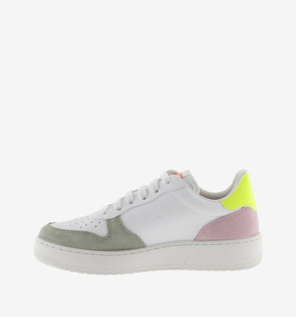 Seul Split Leather Multicolour Trainers - Amarillo