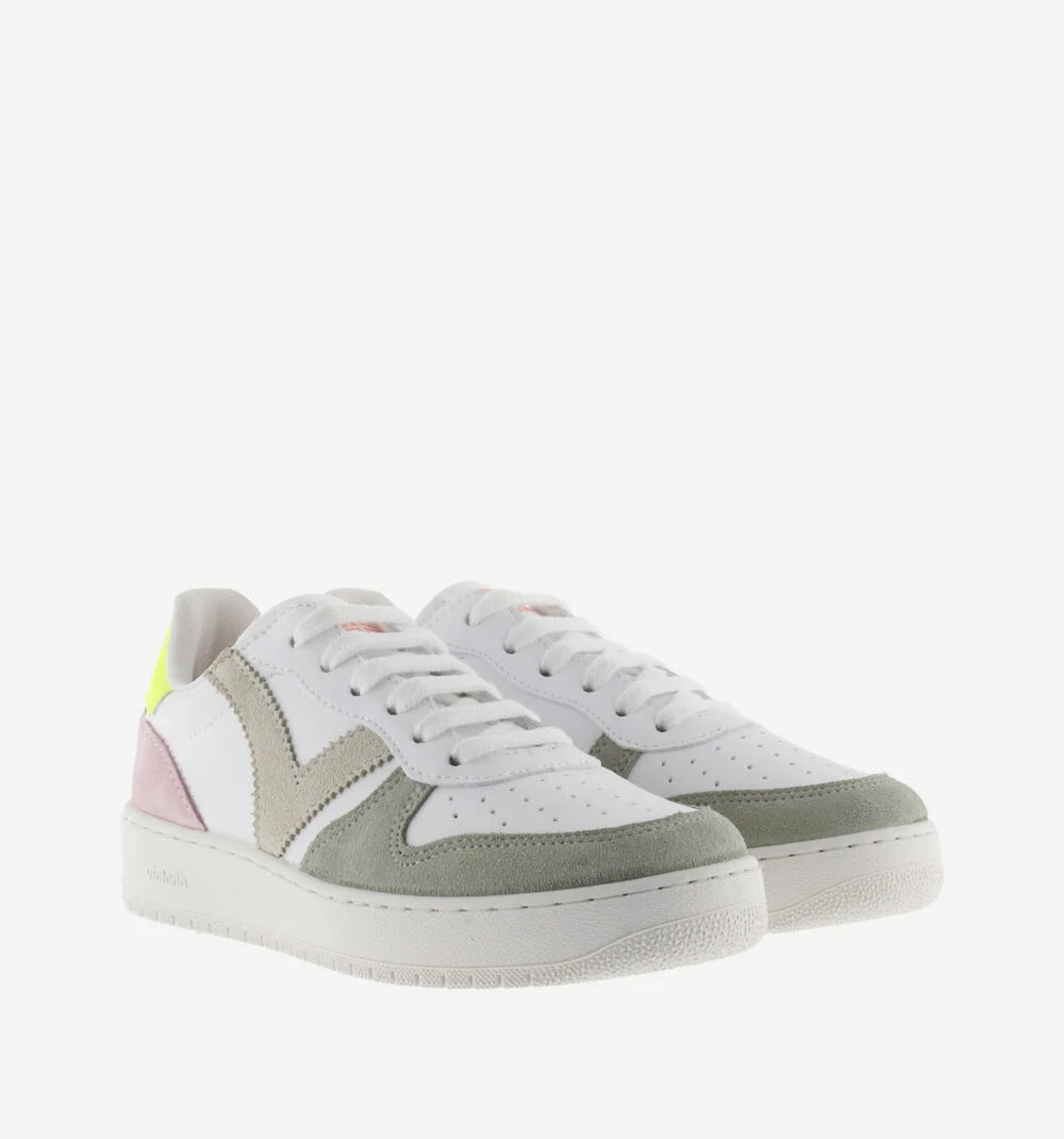 Seul Split Leather Multicolour Trainers - Amarillo