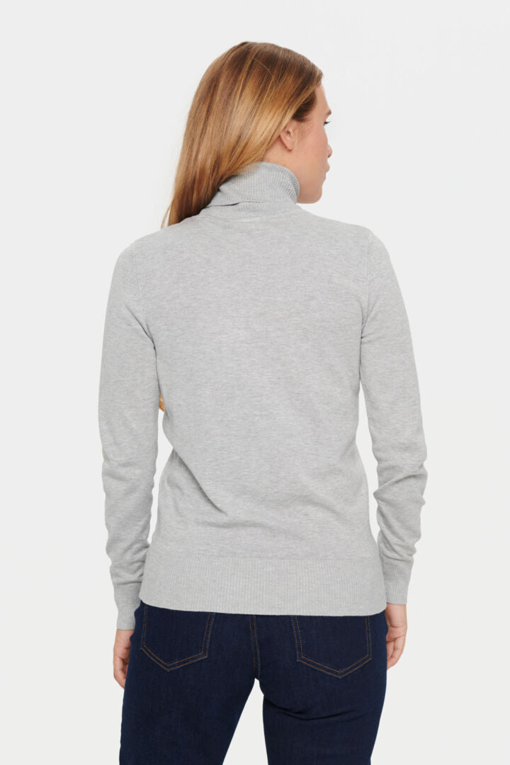 MilaSZ Rollneck Pullover - Pearl Grey Melange
