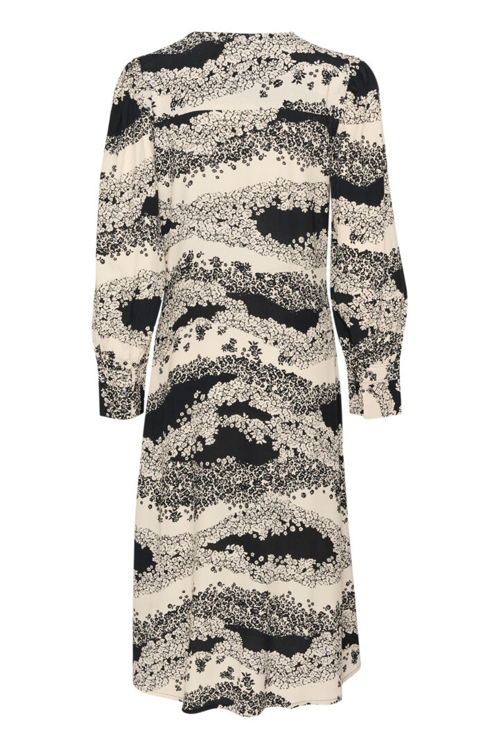 IselinSZ Dress - Black Wavy Flow