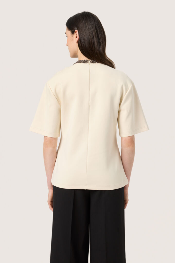 Magana Embellished Tee - Whitecap Grey