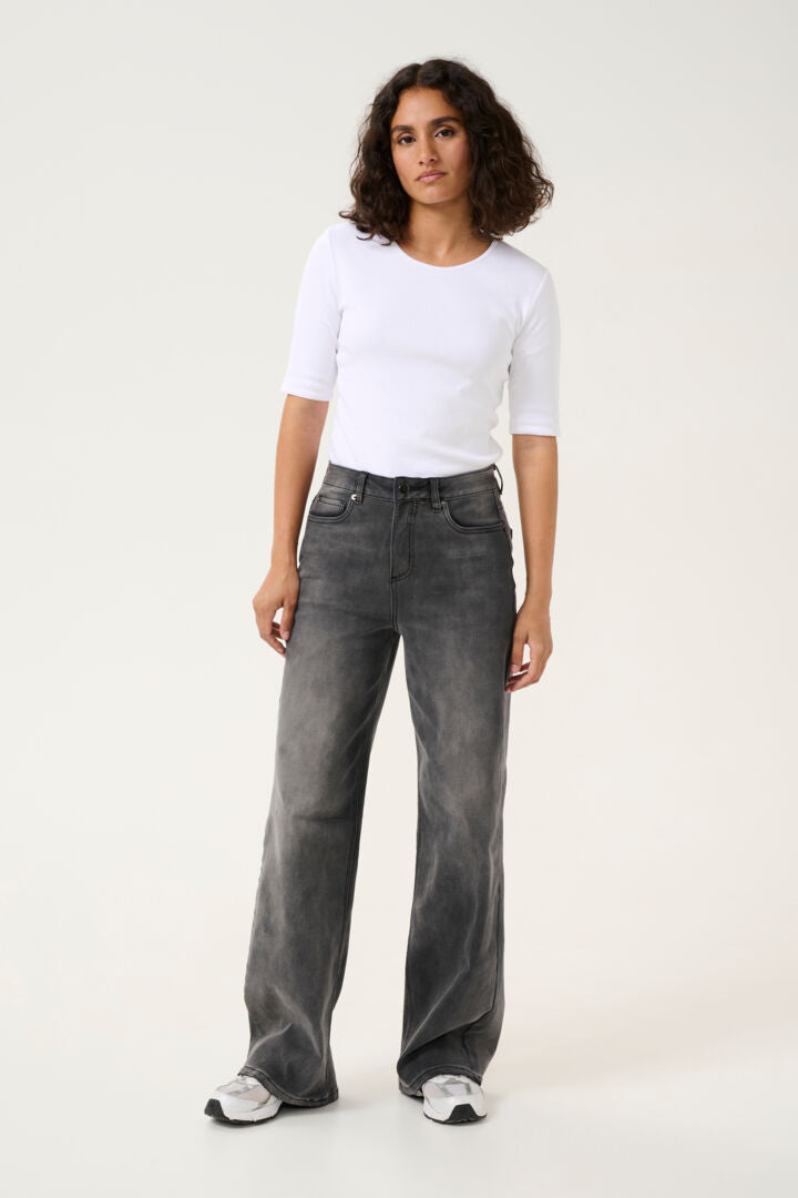 KAsinem High Waist Jeans - Medium Grey Denim