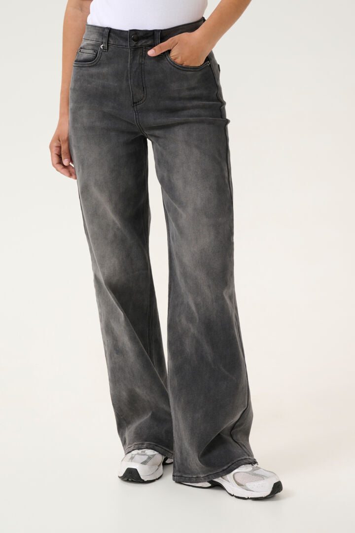 KAsinem High Waist Jeans - Medium Grey Denim
