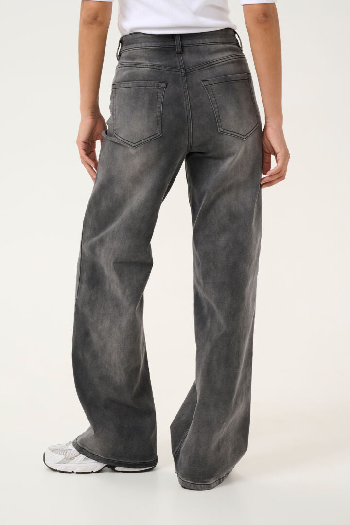 KAsinem High Waist Jeans - Medium Grey Denim
