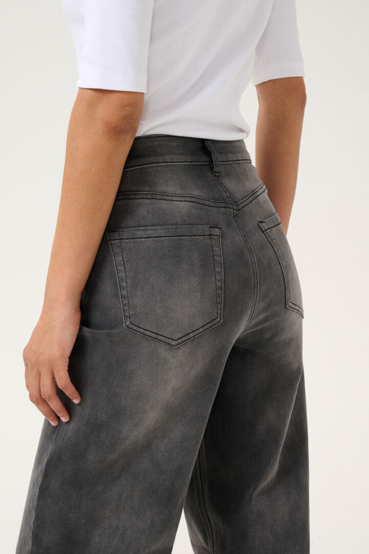 KAsinem High Waist Jeans - Medium Grey Denim