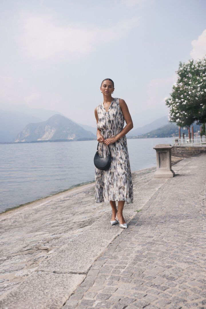KAvicki Dress - Grey Graphic Blur Print