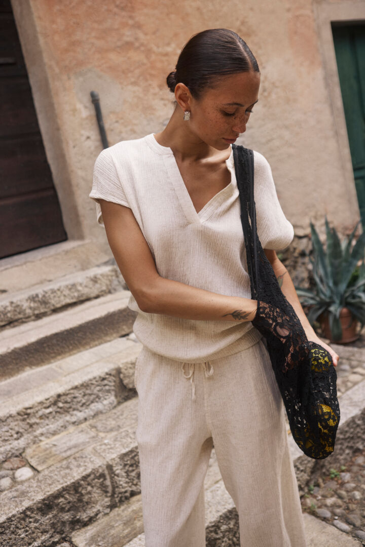 KAgitte Blouse - Feather Grey Melange