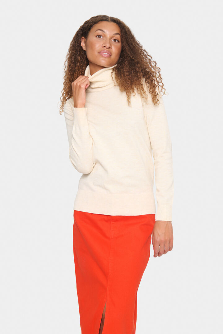 MilaSZ Rollneck Pullover - Baby's Breath Melange