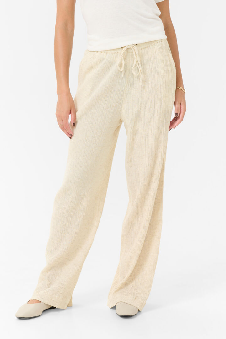 KAgitte Trousers - Feather Grey Melange