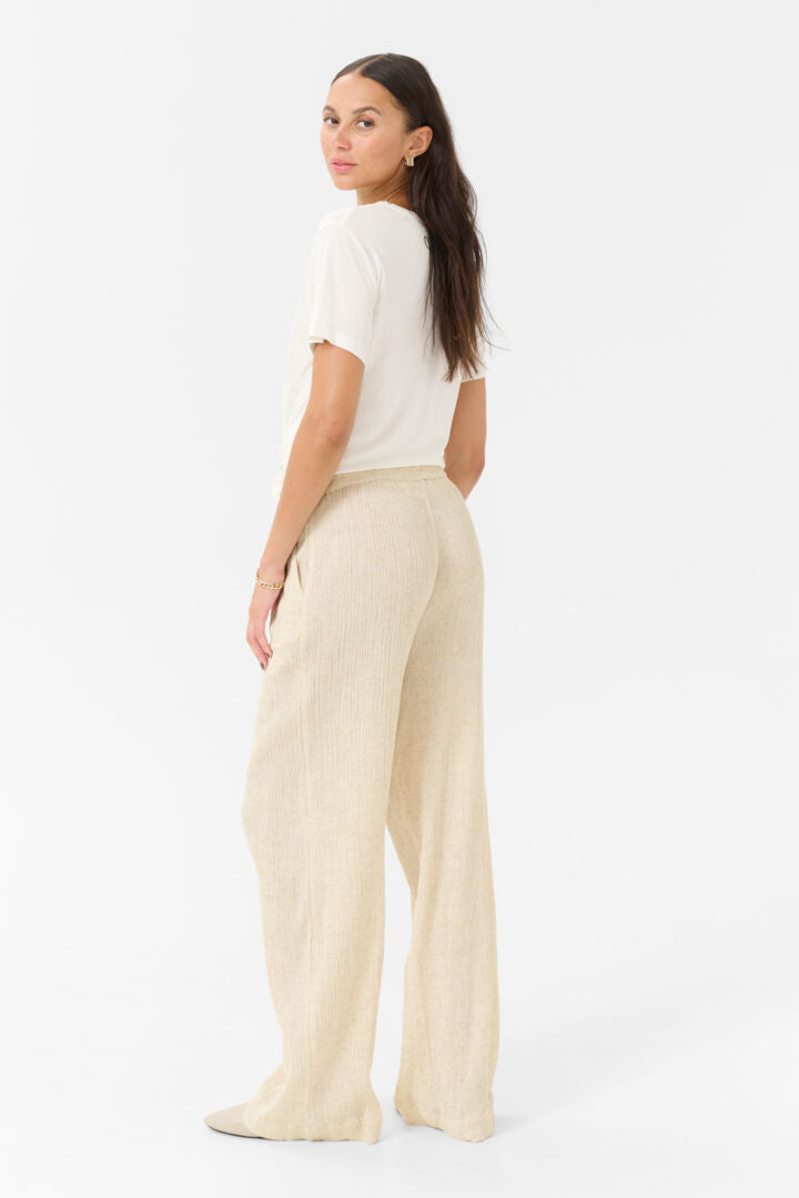 KAgitte Trousers - Feather Grey Melange