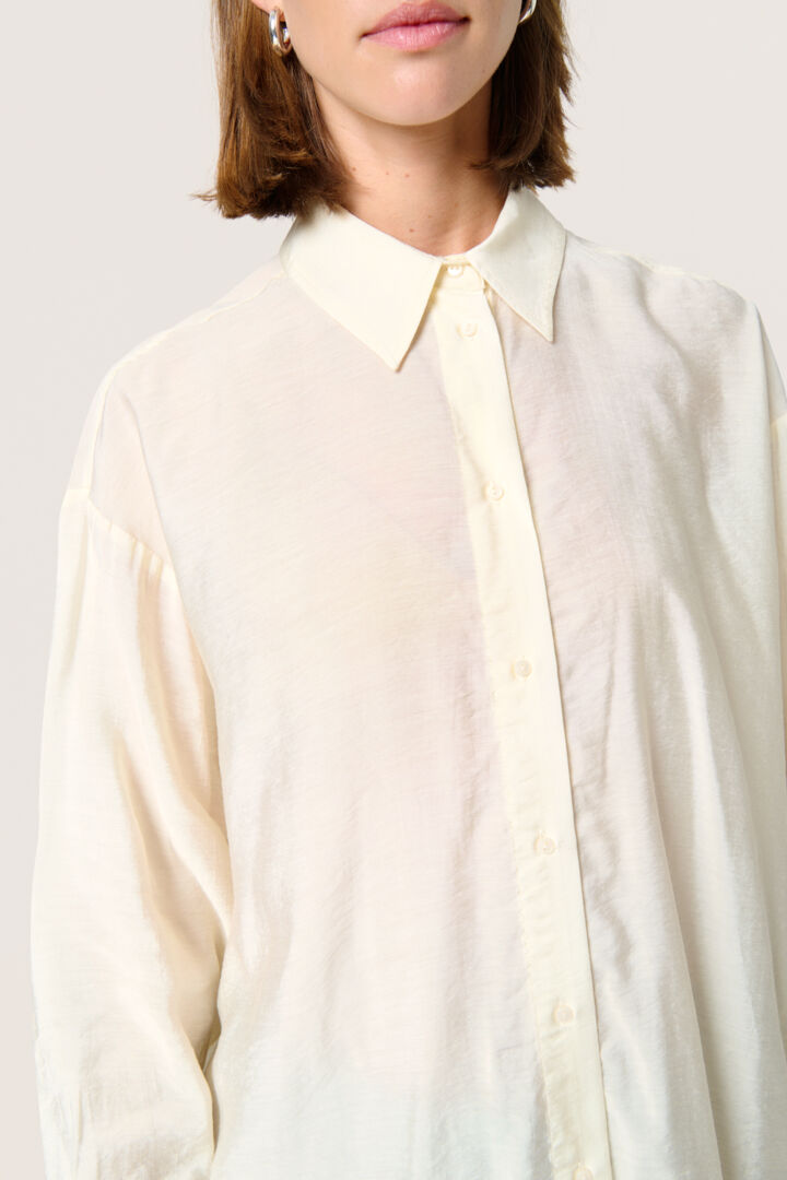 SLLeodora Long Shirt - Whisper White