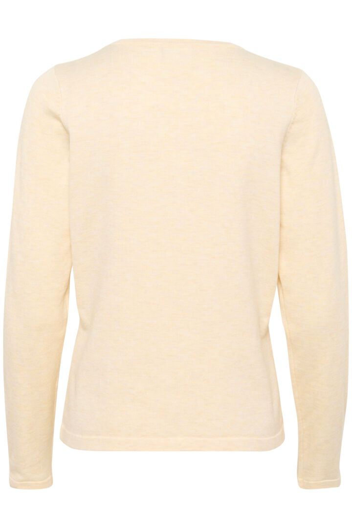 MilaSZ Round Neck Cardigan - Baby's Breath Melange