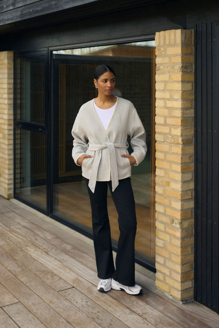 KAulrikke Jacket/ Cardigan - Light Grey Melange