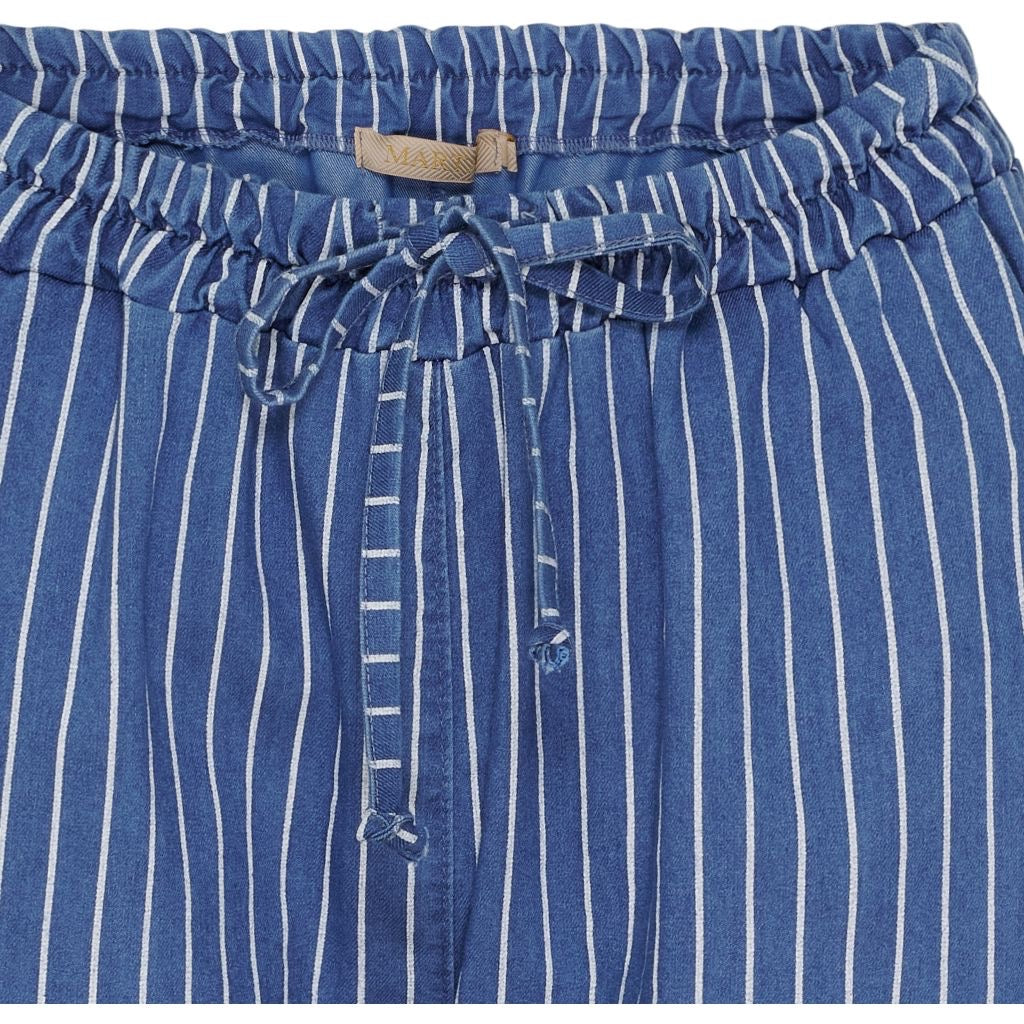 Pandy Trousers - Medium Blue With Stripe