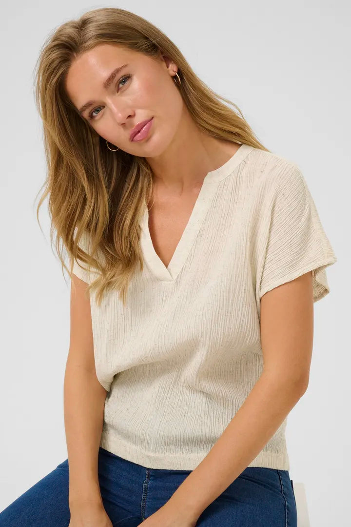 KAgitte Blouse - Feather Grey Melange