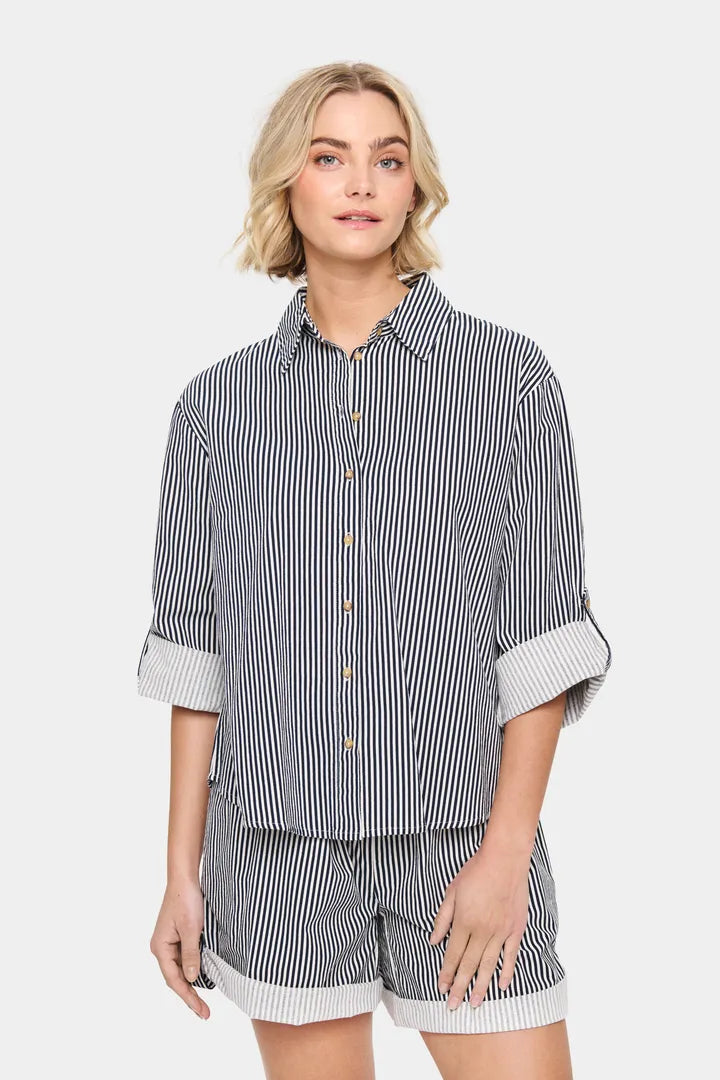 ZalindaSZ Stripe Shirt - Ice Nightsky Stripe
