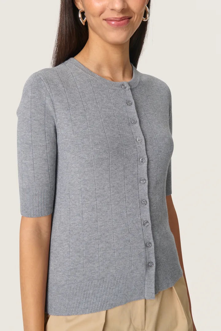 SLSpina Relief Cardigan - Ultimate Grey Melange
