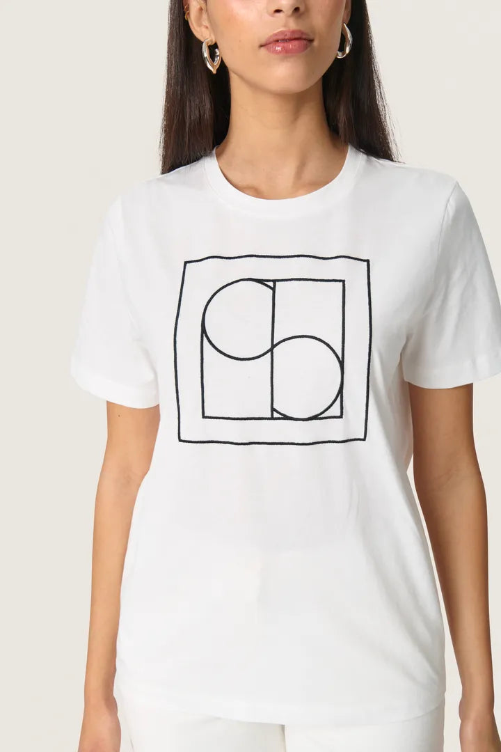 SLVarga Embroidered T-Shirt - Broken White