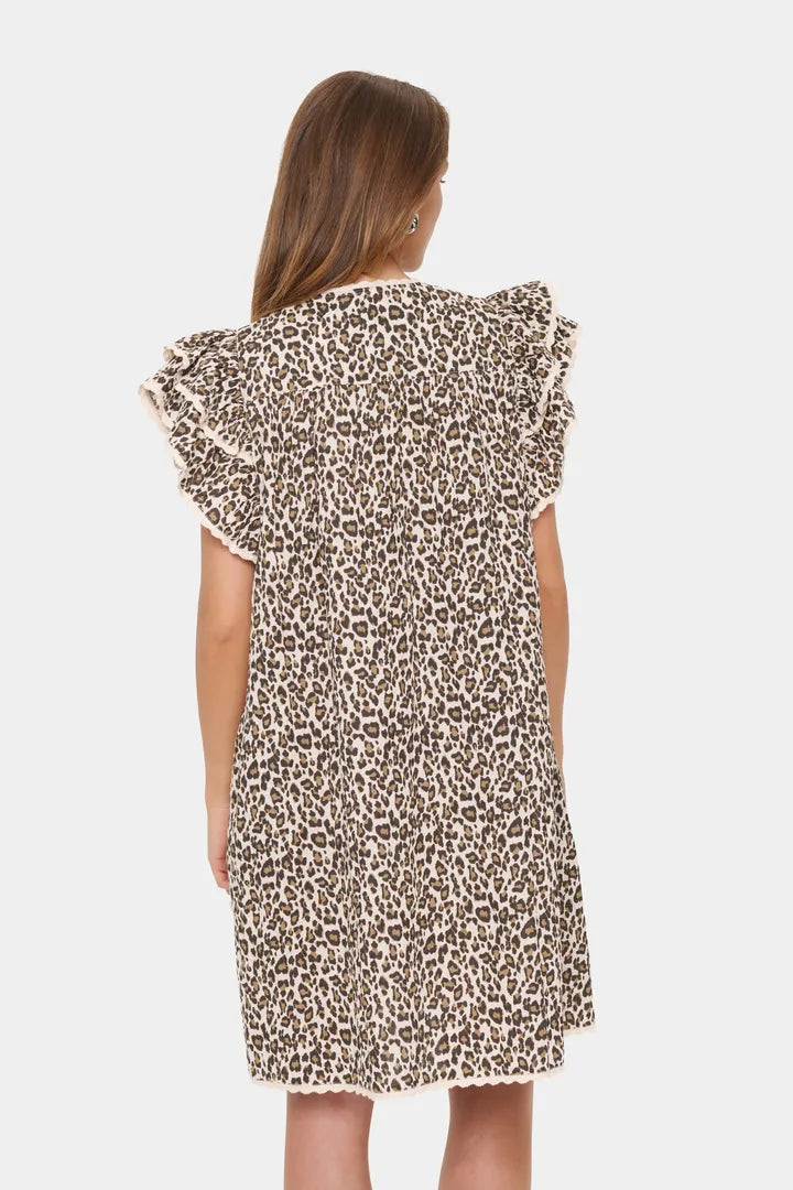 KirbySZ Dress - Cream Leopard Strokes