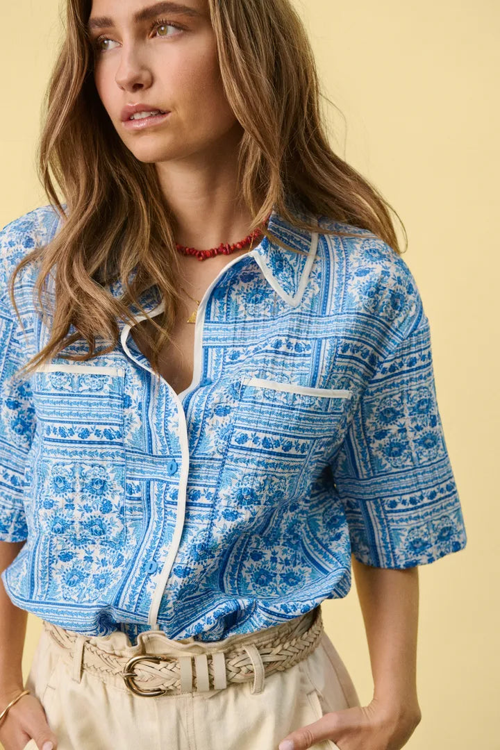 KaisaSZ Shirt - Campanula Paisley Squares