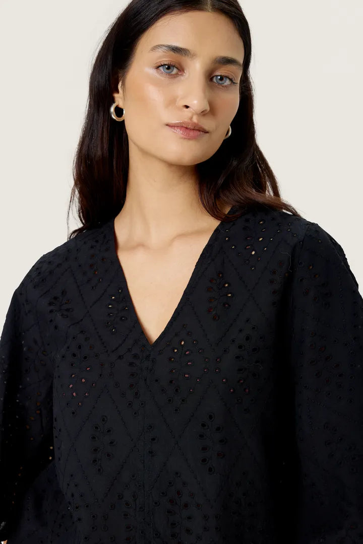 SLJoella Short Sleeve Blouse - Black