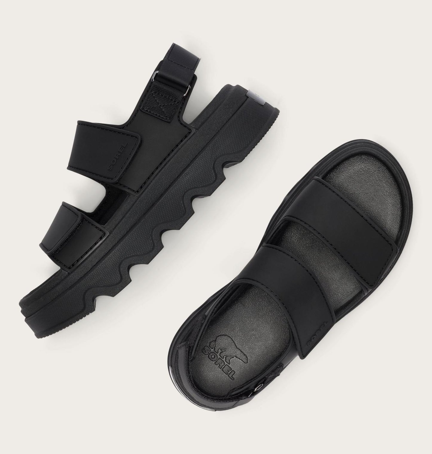 Kinetic Sunchase Ankle Strap Platform Sandal - Black Sea Salt