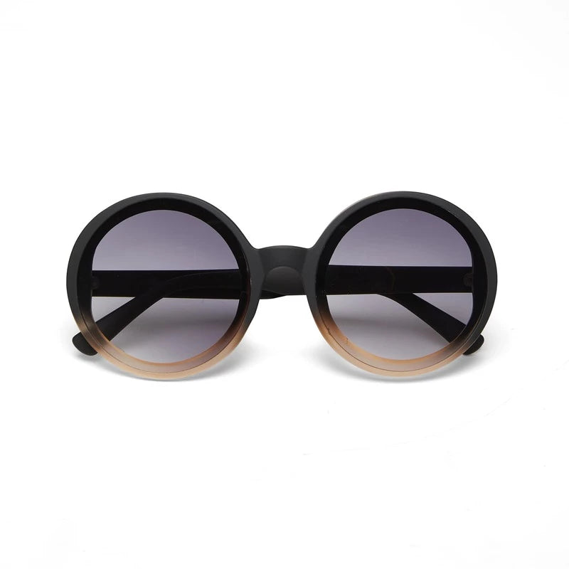 Monica Round Sunglasses - Black Shaded Rose