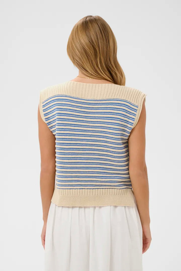 RileySZ Pullover - Vallarta Turtle Dove Stripe